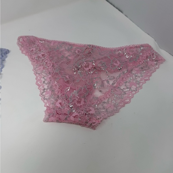 NWT Victoria Secret Lace Panty Set in Pink and Purple sz S (7QAC) - Picture 5 of 6